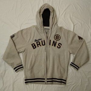 Boston Bruins Gray Zip-Up Sweater